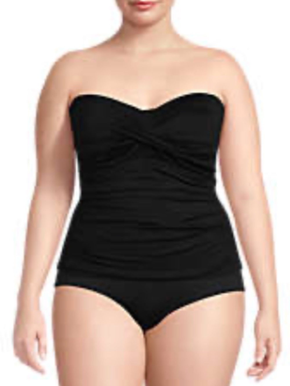 NWT Lands End Women's Bandeau Tankini Top-20W